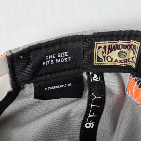 New York Knicks Hat Cap Snapback Gray New Era 9Fifty Hardwood Classics Big Logo - Picture 12 of 14
